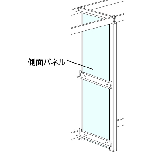 三進金属 【別途送料】 【個人宅不可】 SANSHIN スリム棚板ラック スリムイーラック側面パネルセット金属BP中間用 H1900×D625用 EBPSK662R-FMW0 [773-00000175]
