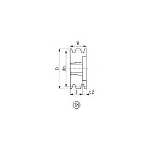 エバオン EVN ブッシングプーリー SPB 200mm 溝数3 SPB200-3 [786-379572]｜ＤＡＩＳＨＩＮ工具箱　店