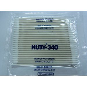 クリーンクロス 【個人宅不可】 HUBY 3インチ 工業用綿棒（先端コーン型/ハードシャープポイントスリム）BB-013 （50000本入） BB-013 [800-009665]｜ＤＡＩＳＨＩＮ工具箱　店