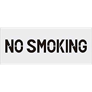アイマーク IM ステンシル NO SMOKING プレートサイズ500×200mm AST-90 [803-371091]
