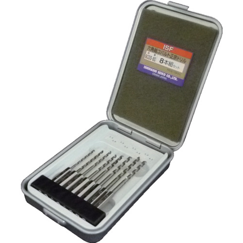 イシハシ精工 ISF 六角軸コバルト正宗ドリル 8本組セット（スチールケース入） 6COD-8S [804-546641]