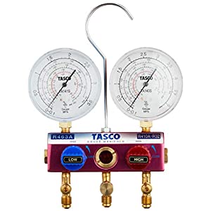 イチネンTASCO タスコ R463A・R410A・R32用ハイブリッドゲージマニホールド TA122S-1 [818-112331]