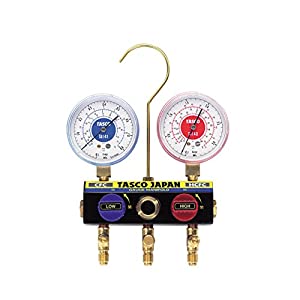 イチネンTASCO タスコ ボールバルブ式ゲージマニホールド TA120KH [818-234880]｜ＤＡＩＳＨＩＮ工具箱　店