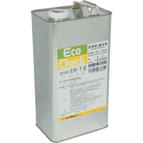 マークテック 【別途送料】 【個人宅不可】 MARKTEC エコチェック 洗浄剤・除去剤 ER-T2 4L C002-0023102 [865-638814]