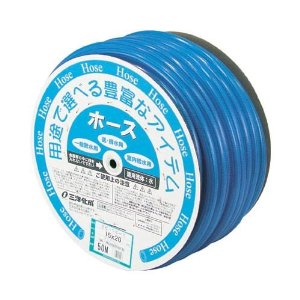 三洋化成 ガゼットホース15×20 クリアブルー 50mドラム巻 GA-1520D50CB [973-141077]