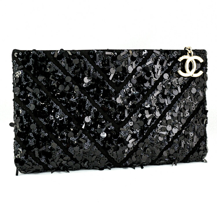 シャネル レディースバッグ スパンコール パーティーバッグ スパンコール キャンバス ゴールド金具 Sw22 0473 ブランドバッグ ラムスキン
