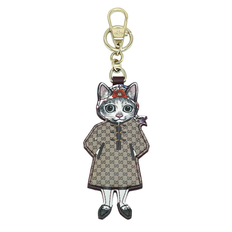 GUCCI 猫モチーフ キーホルダー グッチからヒグチユウコの猫チャーム、パステルカラーの“GG
