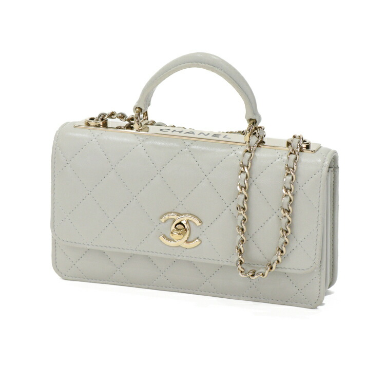 【中古】CHANEL トレンディCC とっ始め手持ち部分 マトラッセ チェーンミニショルダー クラッチペダル御徒面子 レディース御徒面子 AP4184 子ヒツジひと肌 ゴールド金具 ともし火薄墨色 6027030j レディースバッグ-バッグ-バッグ・小物・ブランド雑貨