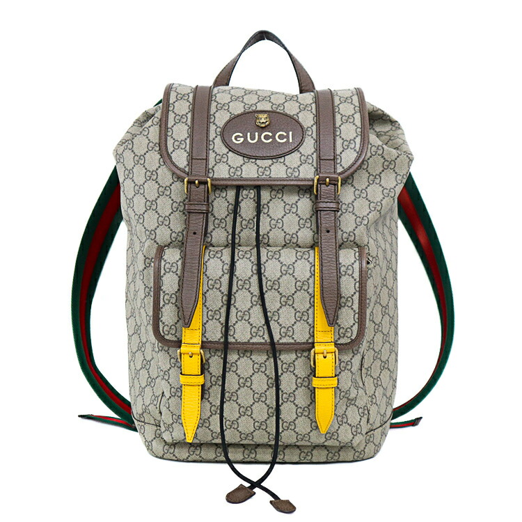 【美品】GUCCI クーリエ リュック バッグパック デイバッグ キャトヘッド 473869 ソフトGGスプリーム レザー ブランドバッグ 6053215j【中古】