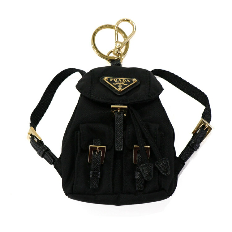 【美品】PRADA ミニアイコン Re-Nylon 足懸かりチェーン店 惹きつける 足懸かり輪っか 1TT205 2DMK F0632 リサイクルポリアミド ゴールド金具 黒いこと 6029250m 【中古】