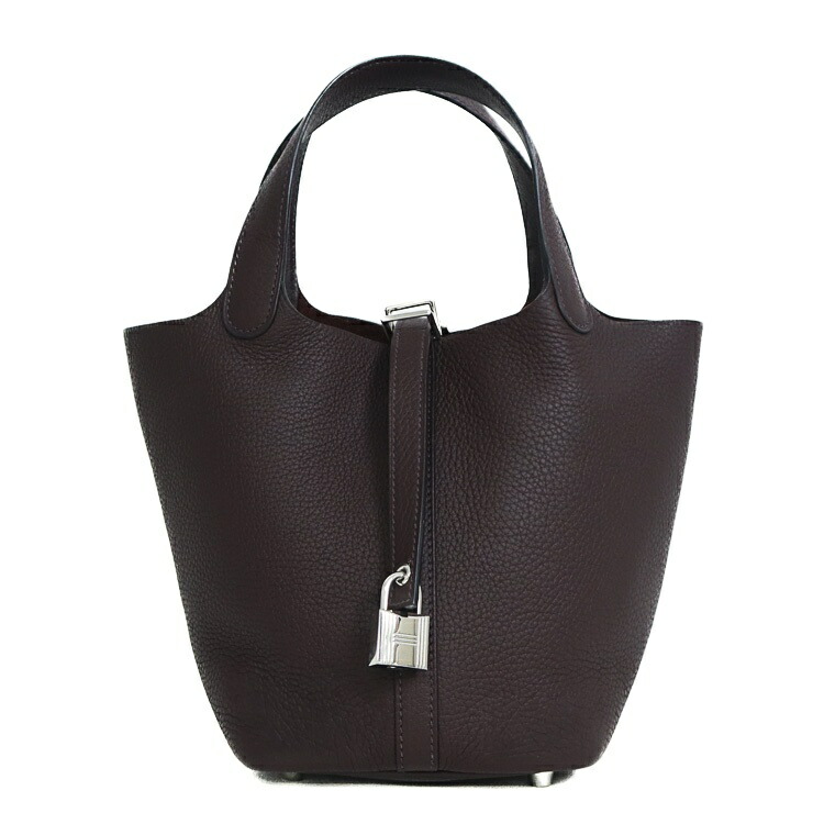 【美品】 エルメス ピコタンロックPM 18 ハンドバッグ トートバッグ トリヨンクレマンス エベンヌ シルバー金具 Y刻 ブランドバッグ HERMES 6075438j【中古】 269,100円