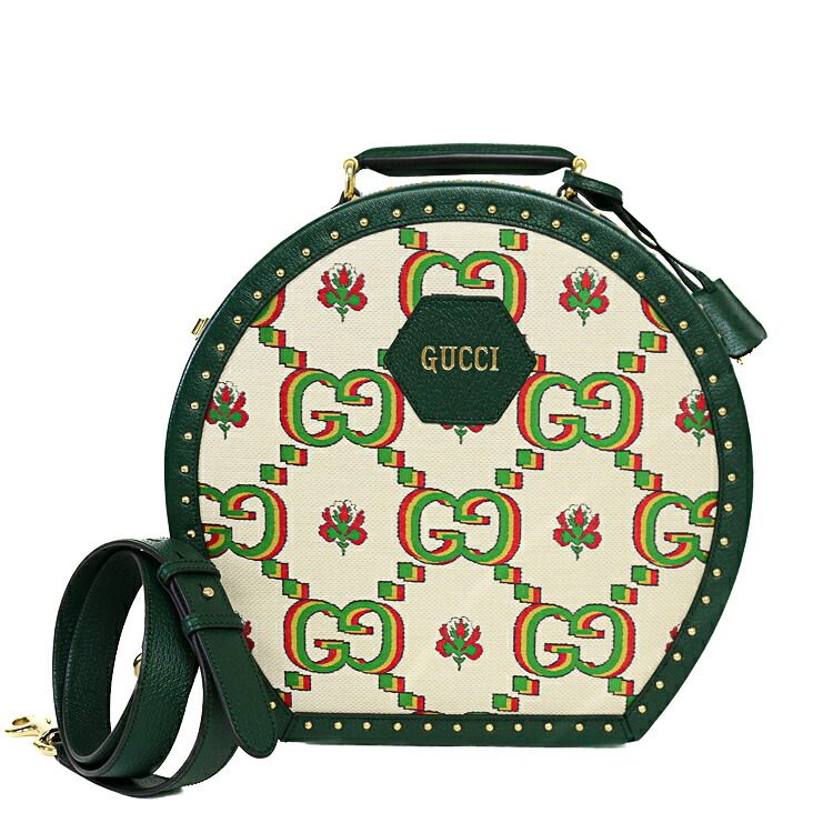 【極美品】GUCCI かぶり笠入れもの ハンドバック ショルダーバッグ メイクボックス席 GG御花 502370 帆布 なめし革 緑であること 自然的 ブランド名御徒面子 6053123j【中古】
