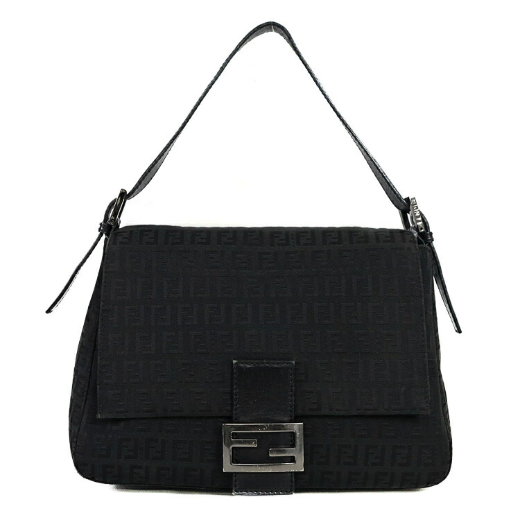 FENDI フェンディ マンマバケット ズッキーノ ショルダーバッグ ハンドバック 黒いこと 8BR001 レディース御徒面子 6104279m【中古】