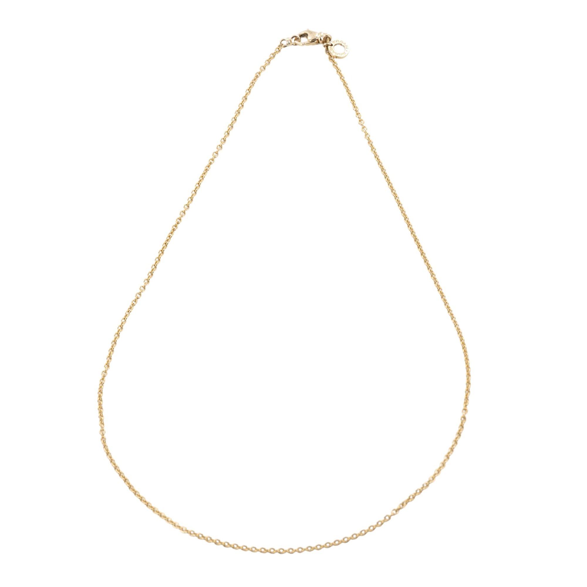 【美品】BVLGARI ビーゼロワン チェーン ネックレス レディースジュエリー アクセサリー K18 750YG イエローゴールド 6F3220 【中古】