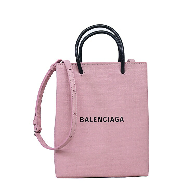 【美品】バレンシアガ 買い出し トートバッグ ラージ レディース御徒面子 ショルダーバッグ 2Way 757776 なめし革 サクラ色 黒いこと しろがね色金具 6167543m 【中古】