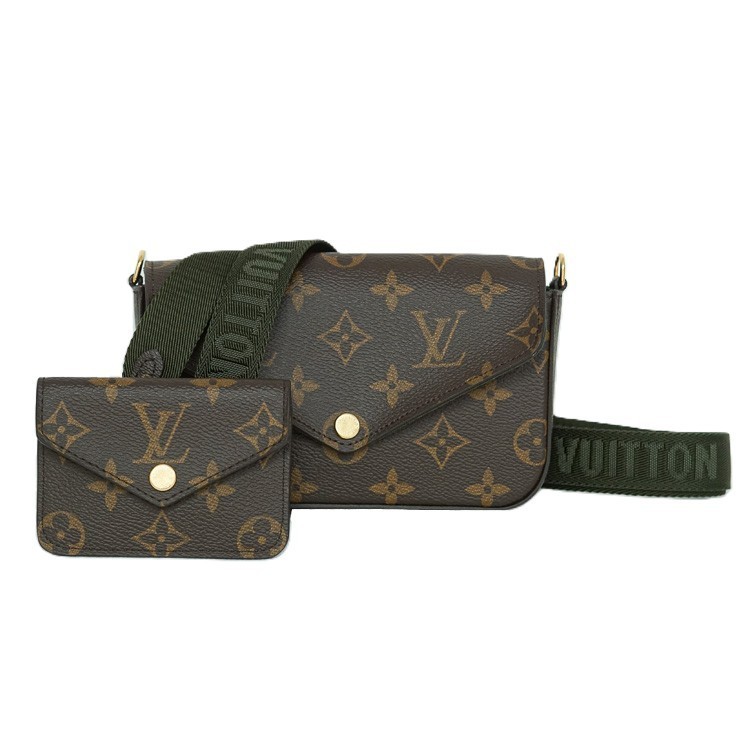 【美品】LOUIS VUITTON ミュルティ ポシェット フェリシー ショルダーバッグ M80091 モノグラム キャンバス ブラウン カーキ ブランドバッグ ルイヴィトン 6191514j【中古】|大進洋行