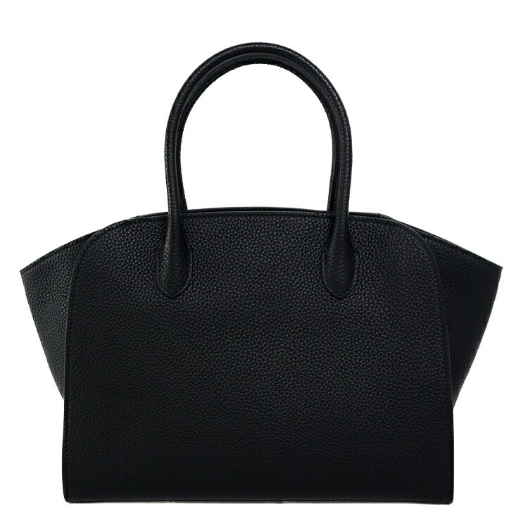 【極美品】THE ROW マルロ12 Marlo 12 W1802L133BAS 黒いこと カーフレザー トートバッグ ザロウ 6241454j 【中古】