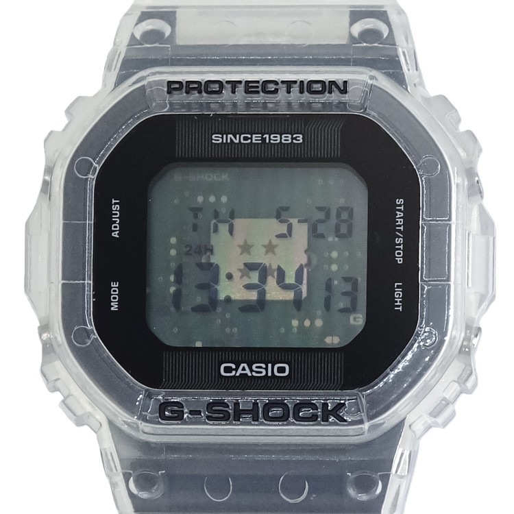 【極美品】カシオ CASIO G-SHOCK クリアリミックス スケルトン デジタル 40周年祝する メンズ ウオッチ 押さえるひな形 DWE-5640RX-7JR デジタル 石英 スケルトン 6288310m 【中古】