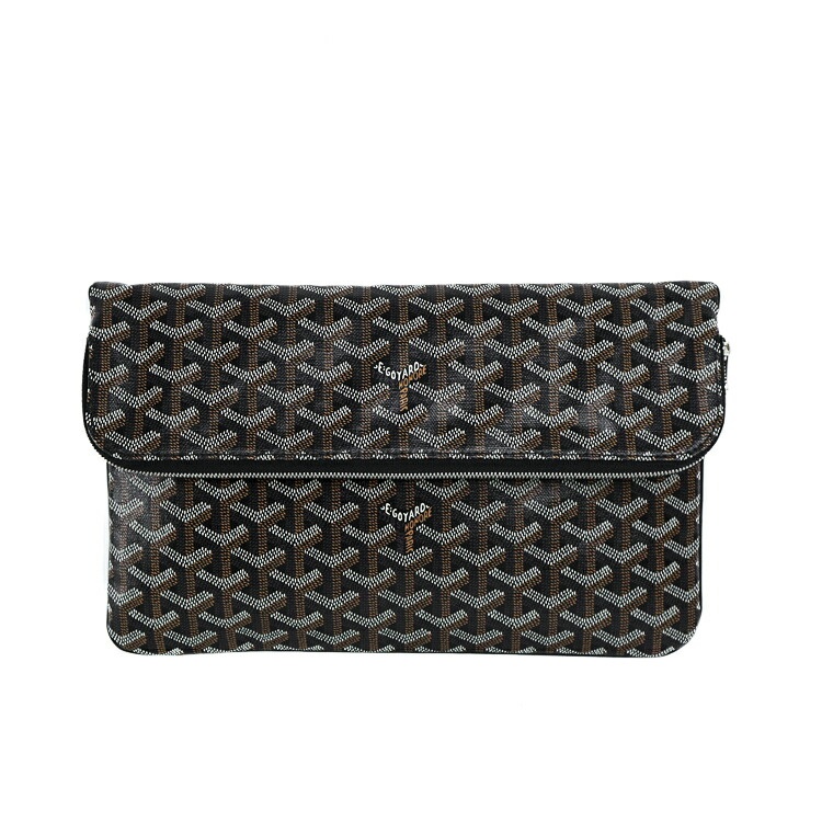 【美品】GOYARD ゴヤール サンマリー MM クラッチペダル御徒面子 STMARIMMLTY01CL01P ノワール 黒いこと 上塗り帆布 カーフスキン メンズ御徒面子 ブランド名御徒面子 5s04813JF5【中古】