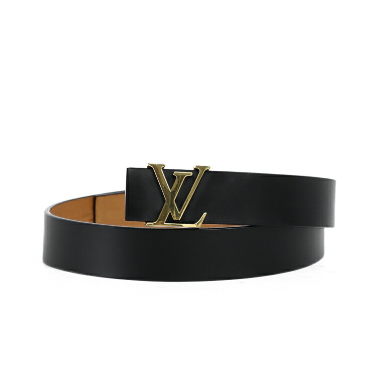 LOUIS VUITTON ルイヴィトン 胴締め かしら文字 LV 胴締め M6901V なめし革 黒いこと ゴールド金具 大きさ70 LVロゴタイプ レディース胴締め ブランド名小物 5072529MK【中古】
