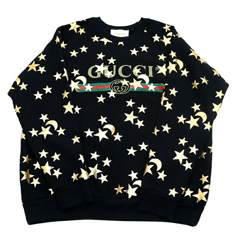 【極美品】GUCCI グッチ お月さま はやりっ児 ロッキングG 汗水 調教師 シェリー酒伝達ルート メンズ レディース御召しもの 綿織物100％ 黒いこと ゴールド 6217520m 【中古】