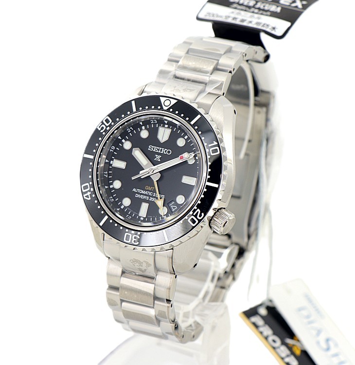 【未使用品】 SEIKO プロスペックス ダイバーズ 1968 ヘリテージ GMT SBEJ011 自動巻 メンズ腕時計 ダイバーズウォッチ ステンレススチール ブラック 6282412j 【中古】｜大進洋行