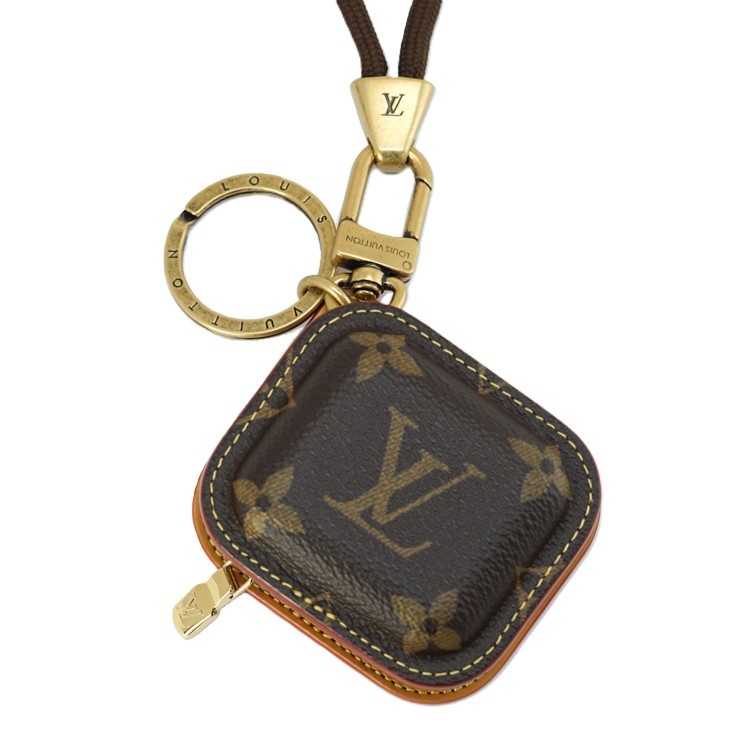【美品】LOUIS VUITTON キーホルダー＆バッグチャーム・LV チューン イヤホンケース M03294 モノグラムキャンバス レザー ブラウン ブランド小物 ルイヴィトン 6286093m【中古】｜大進洋行