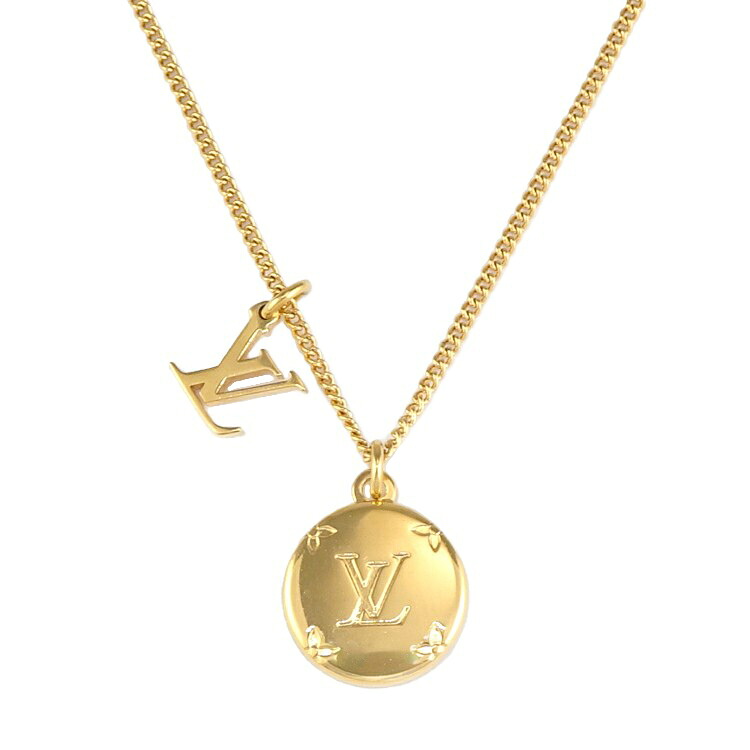 【美品】LOUIS VUITTON LVロゴ リング ネックレス アクセサリー M80189 メタル ゴールド ブランド小物 ルイヴィトン 6382942m【中古】|大進洋行