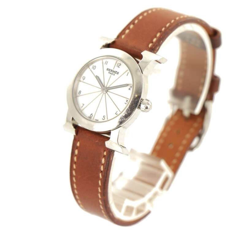 楽天市場】HERMES エルメス オリンピア アイボリー文字盤 SS GP コンビ