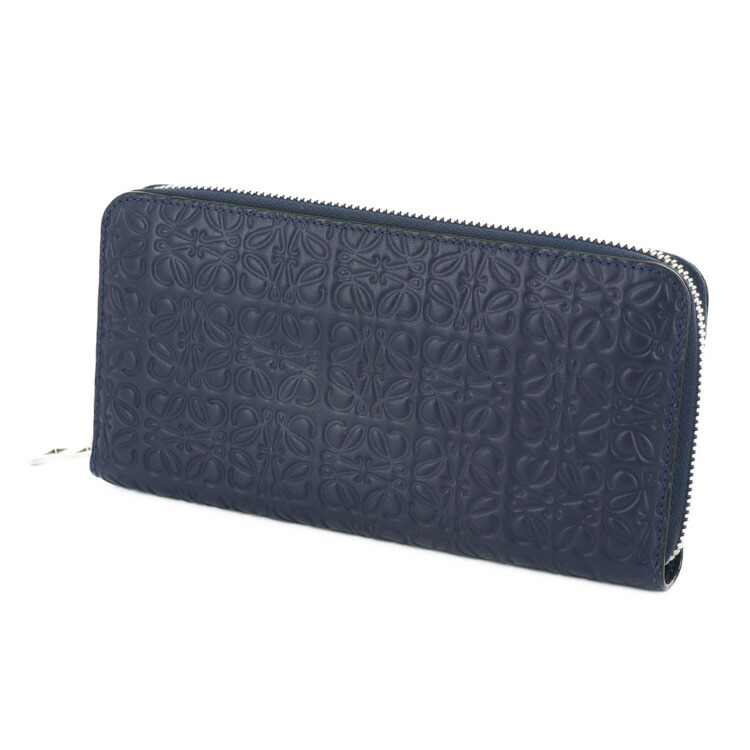 ロエベ LOEWE アナグラム 長財布 ラウンドジップ ネイビー　新品⭐︎ 楽天市場】ロエベ【LOEWE】レザーリピートアナグラムラウンド