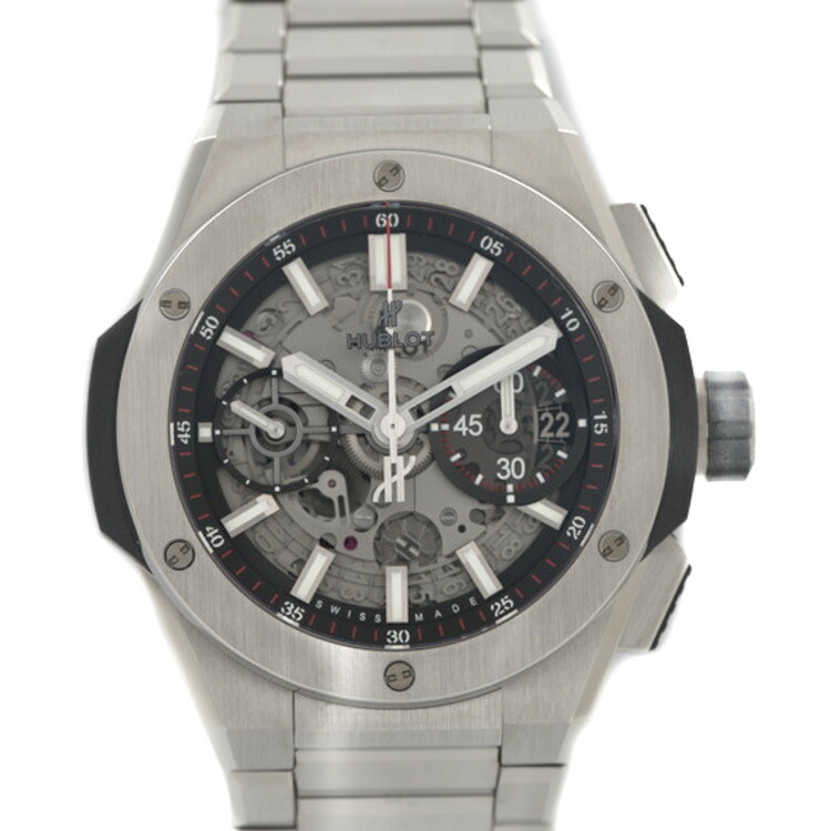 【極美品】 HUBLOT ビッグバン インテグラル チタニウム 451.NX.1170.NX メンズ腕時計 インテグレーテッド スケルトン 4019110H 【中古】