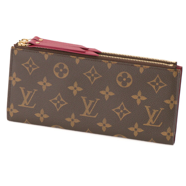 【本物保証】ルイヴィトン　モノグラム　二つ折り財布ブラウン LOUIS VUITTON - ルイヴィトン モノグラム ポルトフォイユ