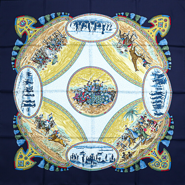 楽天市場】【美品】エルメス HERMES スカーフ カレ90 Tourbillon