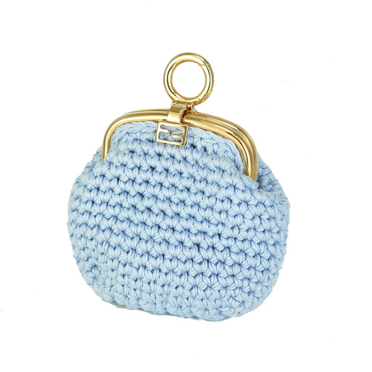 ◆希少◎美品◎FENDI フェンディ コインケース　ブルー×金　キャンバス 楽天市場】FENDI フェンディ FF LOGO Coin Card Case カード