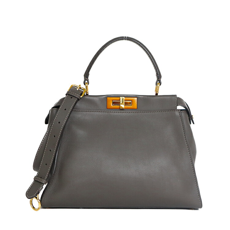 フェンディ カーフレザートートバック グレー FENDI（フェンディ）の「Fendi - バイザウェイ ハンドバッグ