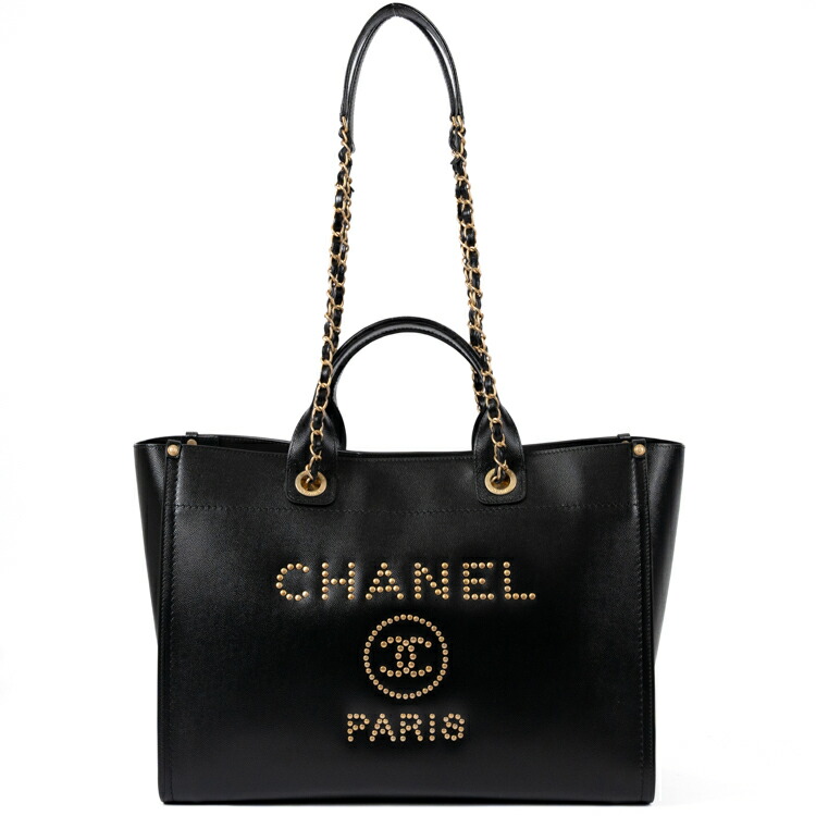 CHANEL ロゴ トートバッグ ブラック CHANEL ブラック ロゴ トートバッグ - メルカリ