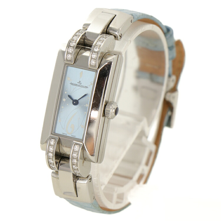 【中古】JAEGER LECOULTRE イデアル 時計 IDEALE 460.8.08 ステンレススチール レザー 牛革 水色 腕時計 レディースウォッチ 5250290M 82,445円