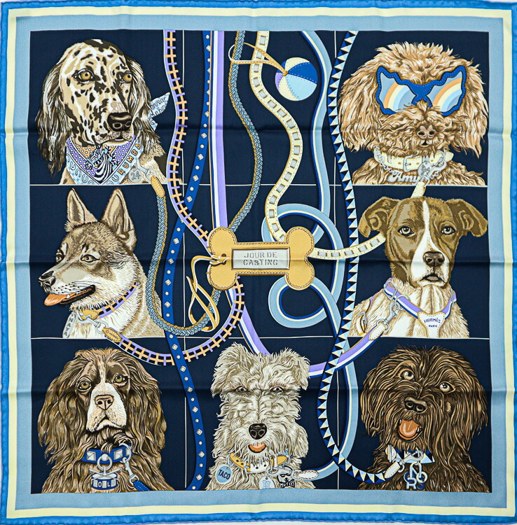 楽天市場】エルメス スカーフ カレ90 ダブルフェイス シュヴァル