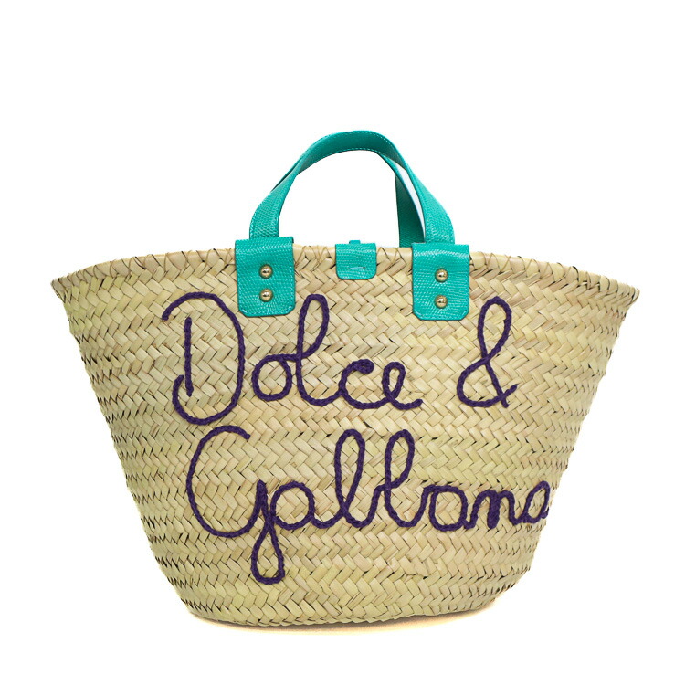 ✨極美品✨DOLCE&GABBANA ラフィアバッグ カゴバッグ レース ロゴ 楽天