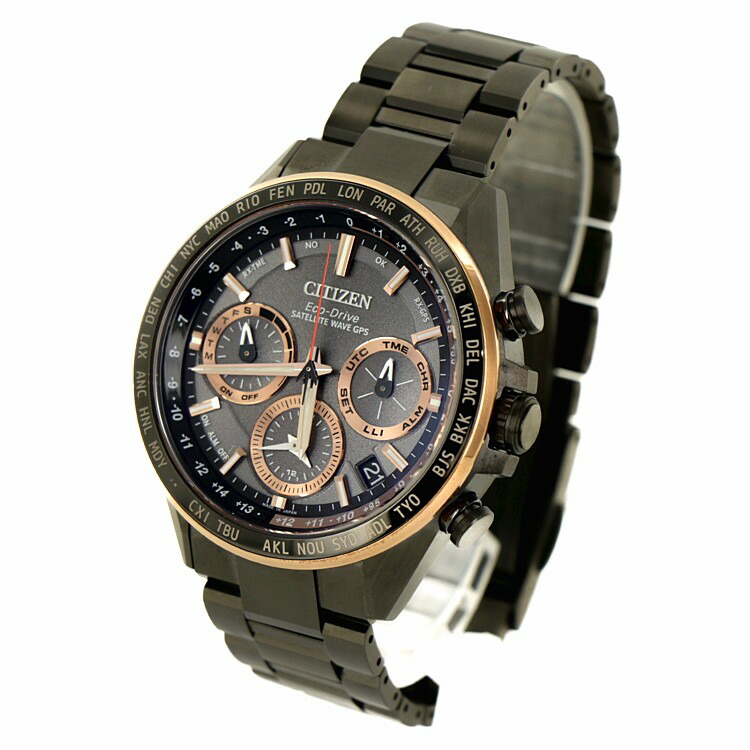 【美品】 CITIZEN アテッサ ダブルダイレクトフライト CC4016-67E F950-T027318 メンズウオッチ GPS 人工衛星縮くれる エコ運転 百貨店チタニウム 黒いこと 6085994m 【中古】