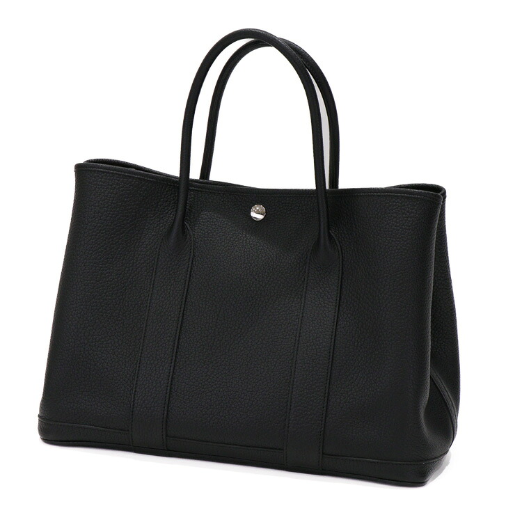 【美品】HERMES ガーデンパーティ PM 36 ネゴンダ ブラック シルバー金具 PHW レディースバッグ ハンドバッグ トートバッグ A刻印 2017年 5186850JC5 【中古】｜大進洋行