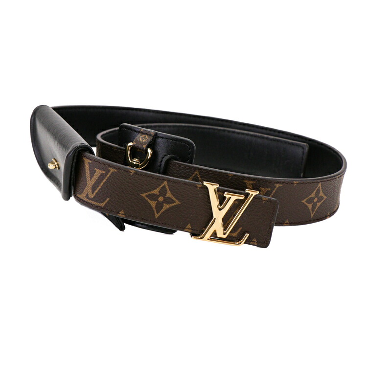 【美品】LOUIS VUITTON サンチュール ALL YOU NEED オール ユー ニード レディース ベルト 30MM M0383 モノグラムキャンバス ゴールド金具 ブラック ブラウン 5363154M 【中古】｜大進洋行