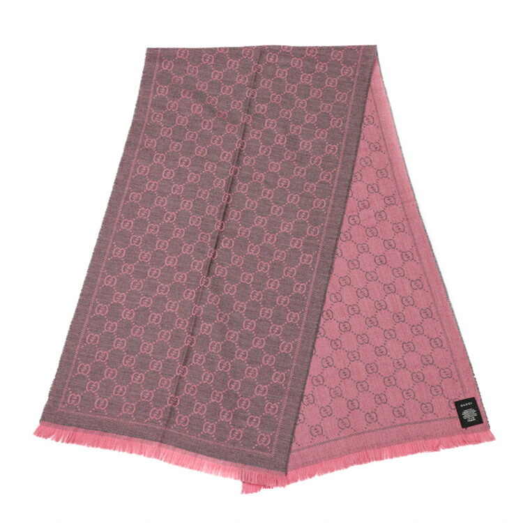 楽天市場】グッチ GUCCI ストール ピンク系 ウール80%xシルク20