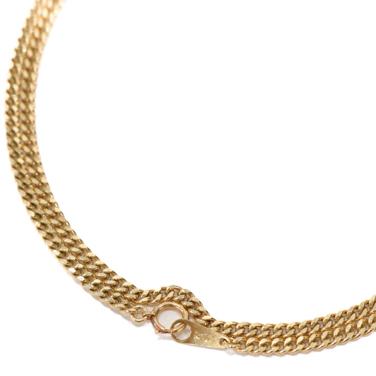 (C061203)K18 YG ネックレス 喜平 2面 シングル ジュエリーマキ ジュエリーマキ K18 喜平 2面 シングル ネックレス – キングラム