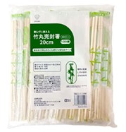 【楽天市場】丸竹箸 100膳入 割り箸 竹 完封箸 楊枝入 長さ約20cm 個包装 割らずに使える パーティー 衛生的 業務用 箸：大晶楽天市場店