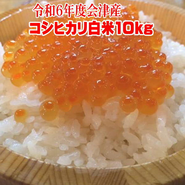米10kg コシヒカリ 【こだわり精米】 令和6年産 福島県 会津産 送料無料【楽ギフ_のし】sふくしまプライド。体感キャンペーン