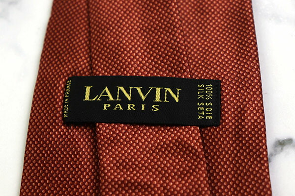 並行輸入品] ランバン LANVIN ドット柄 フランス製 メンズ ネクタイ ブラウン 茶 送料無料 omed.com.ar