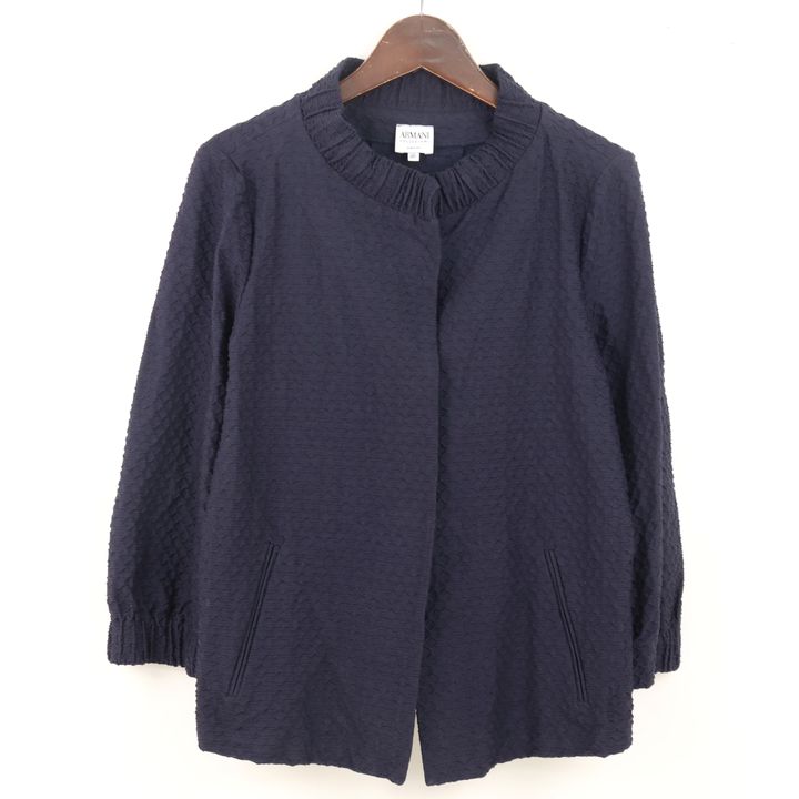 ARMANI COLLEZIONI ノーカラージャケット コットン リネン混 楽天市場】ARMANI COLLEZIONI アルマーニ コレッツォーニ ノー