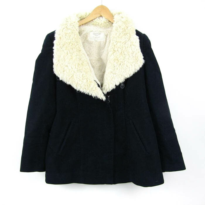 【希少Lサイズ】ZARA ザラ フェイクファー ジャケット ブラック　ブルゾン ZARA - 【完売品】ZARA ボア&フェイクレザージャケット Lサイズ
