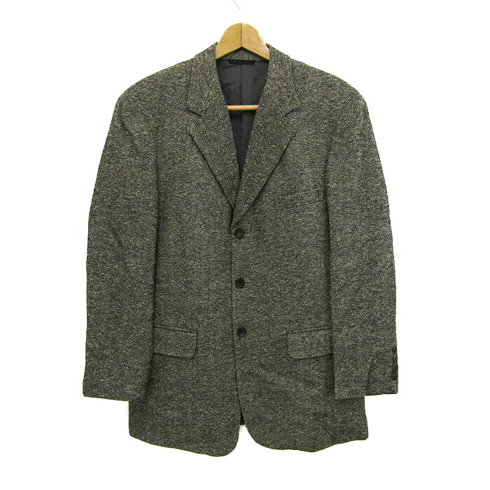 ディオール テーラードジャケット アウター ツィード 日本製 メンズ M大きさ 黒×ベージュ Christian Dior 【中古】